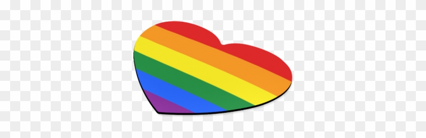 Gay Pride Rainbow Flag Stripes Heart-shaped Mousepad - Rainbow Flag #1188562