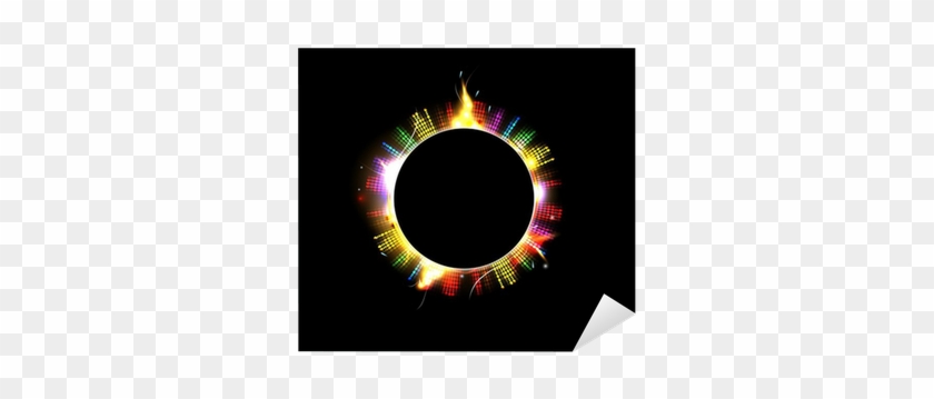 Vinilo Pixerstick Fondo Del Espacio Abstracto Sol Negro - Euclidean Vector #1188588