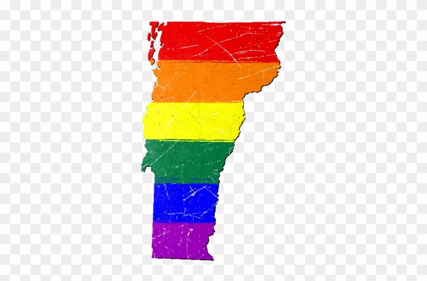 Vermont Silhouette Lgbt Pride Flag - Graphic Design #1188610