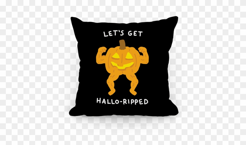 Let's Get Hallo-ripped Pillow - She's Beauty She's Grace She Ll Punch You In The Face #1188715