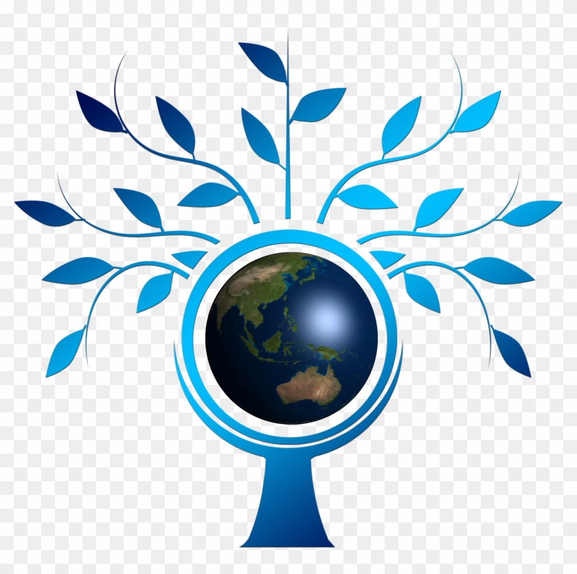 Globe In Blue Tree - Keep It Clean Earth Day Tote Bag #1188879