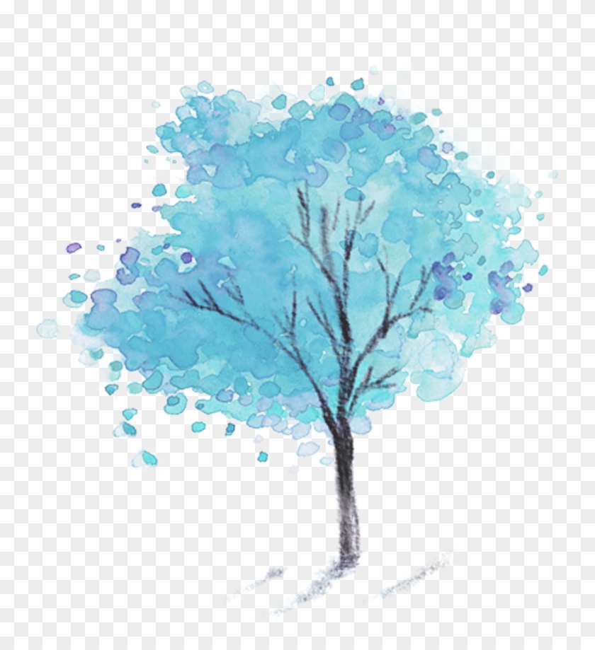 Dongzhi Snowman Watercolor Painting Illustration - Blue Tree Psd #1188954