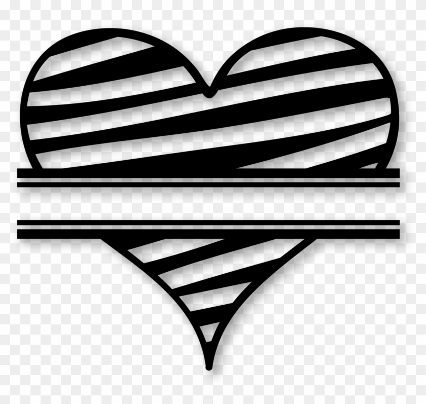 Split Heart Clipart #1189129