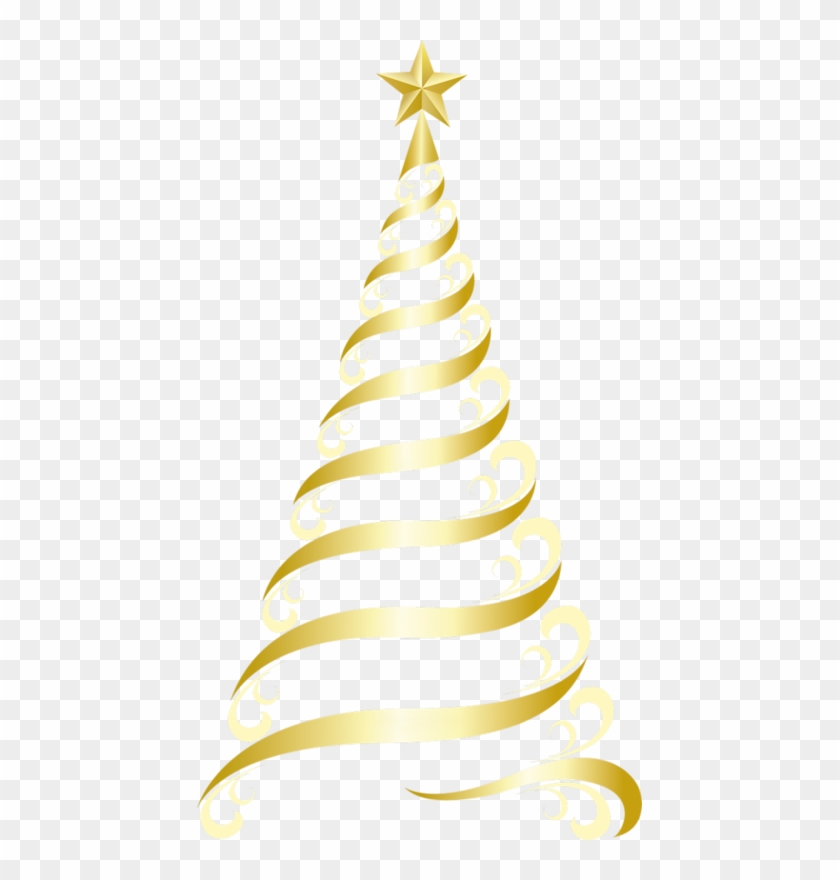Gold Christmas Tree Clipart #1189133