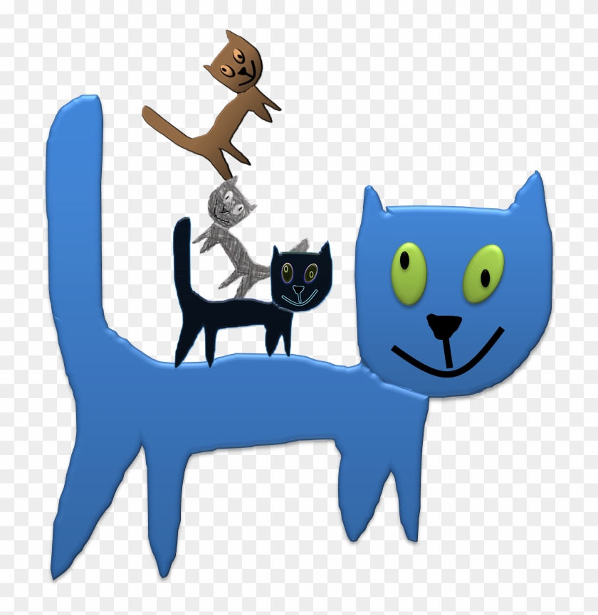 Different Powerpoint Cat Being Ridden By A Tiny Horse - Cartoon #1189214