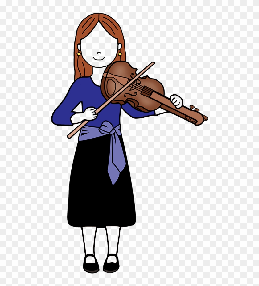 Violin Girl Personalized Room Sign - Cartoon #1189264