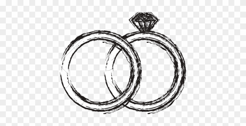 Diamond Line Drawing At Getdrawings - Rings Drawing Png #1189320