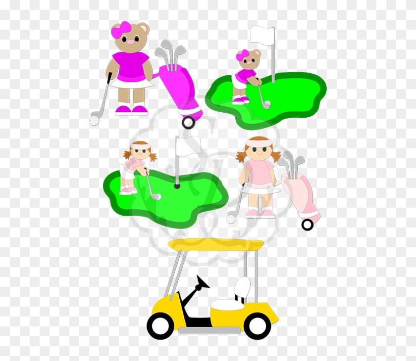 Golf Girls And Bear Set - Golf Girls And Bear Set #1190152