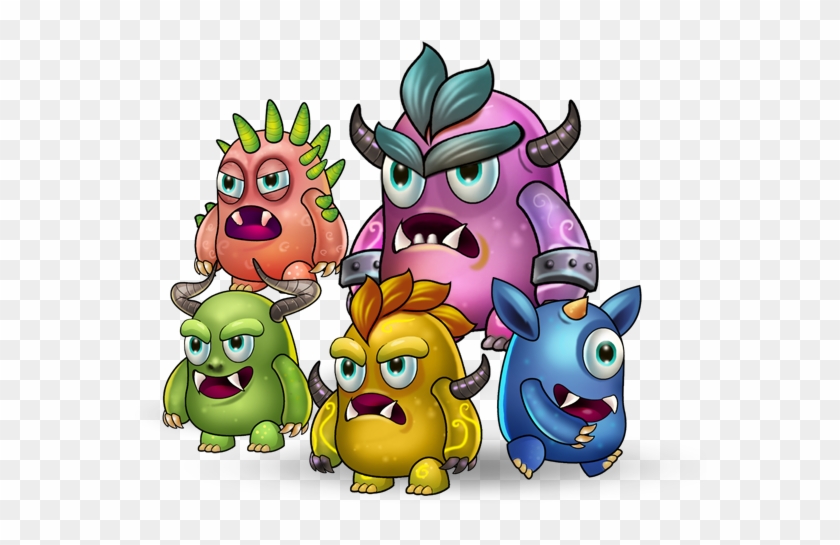 Monster Game Enemies Sprites Set - Cartoon #1190306