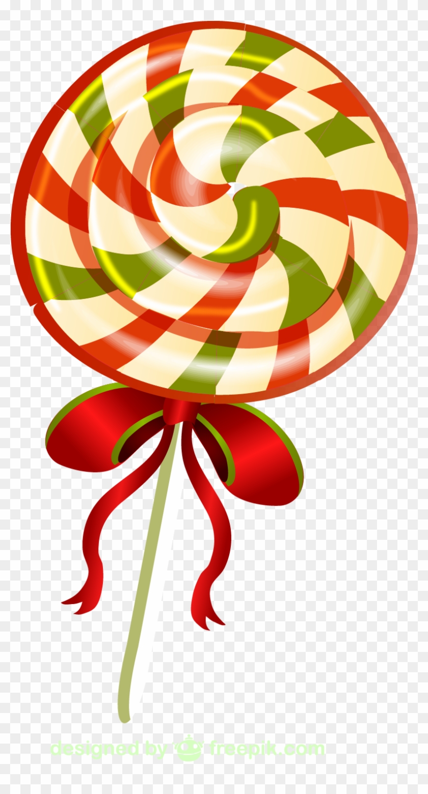 Lollipop Ribbon Candy Candy Cane Christmas - Stick Candy #1190309