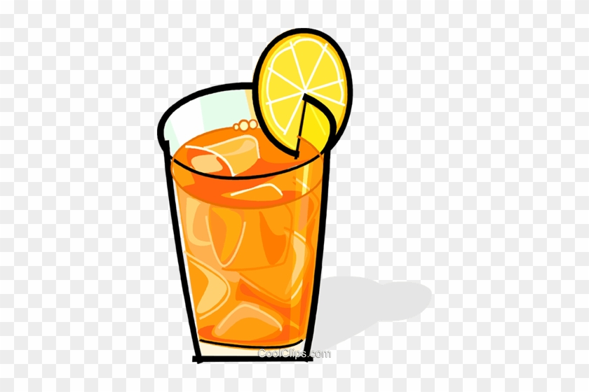 Iced Tea With A Lemon Slice Royalty Free Vector Clip - Iced Tea Clipart Png #1190340