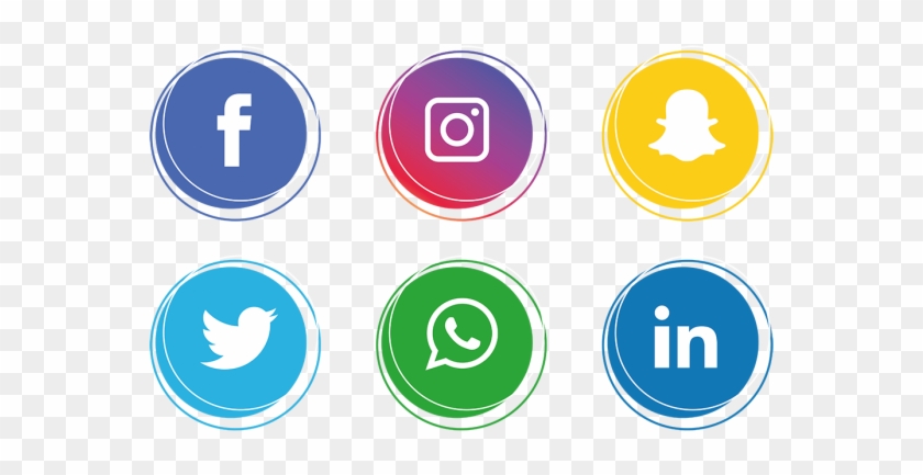 Social Media Icons Setfacebook Instagram Whatsapp Social