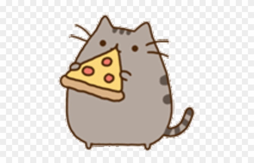 Cat Eating Pizza - Pusheen Eating Pizza Gif #1190604