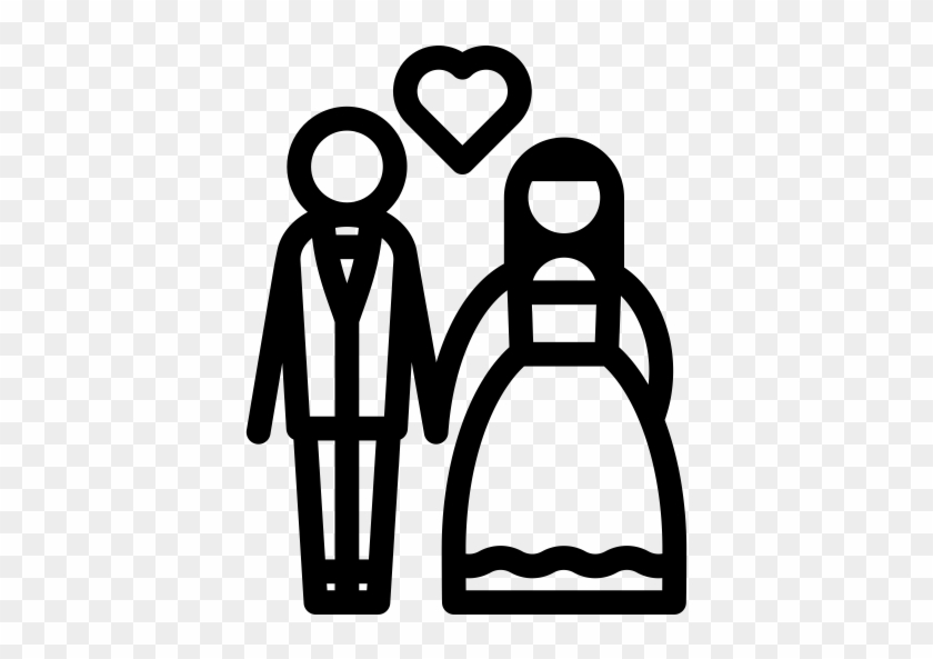 Newlyweds, People, Wedding Icon - Icono De Casado Png #1190862