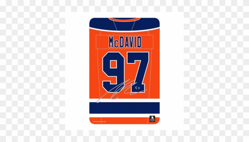 Edmonton Oilers Connor Mcdavid Jersey Graphic Wall - Connor Mcdavid 5x7 Player Decal #1190939