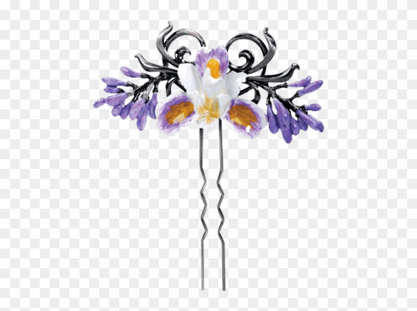 Purple Iris Hair Pin - Ytc Summit 7525 Purple Iris Hair Pin, C-60 #1190957