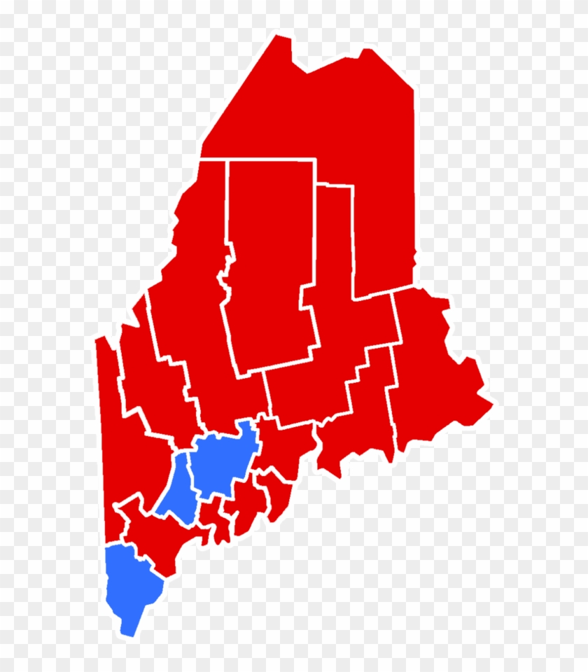 Maine Gubernatorial Election, - Maine Map Vector #1191075