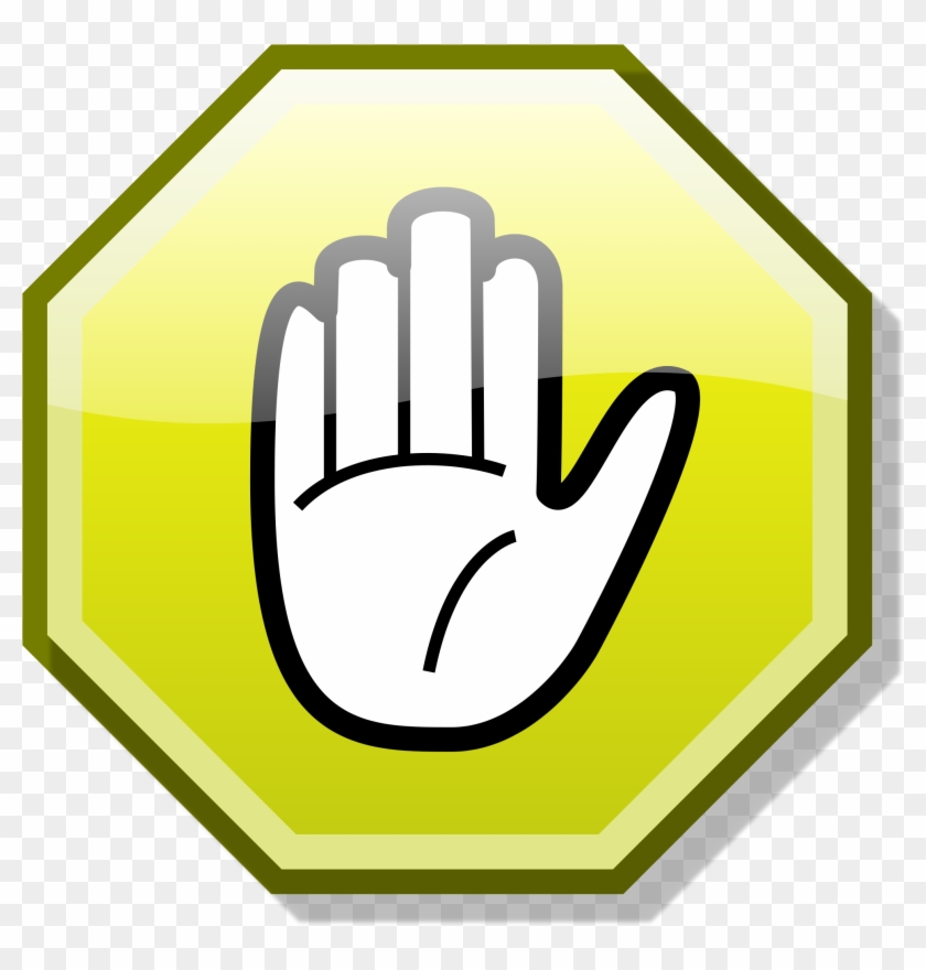 Open - Yellow Stop Hand #1191329