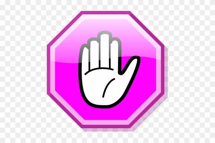 480 × 480 Pixels - Pink Stop Hand #1191339