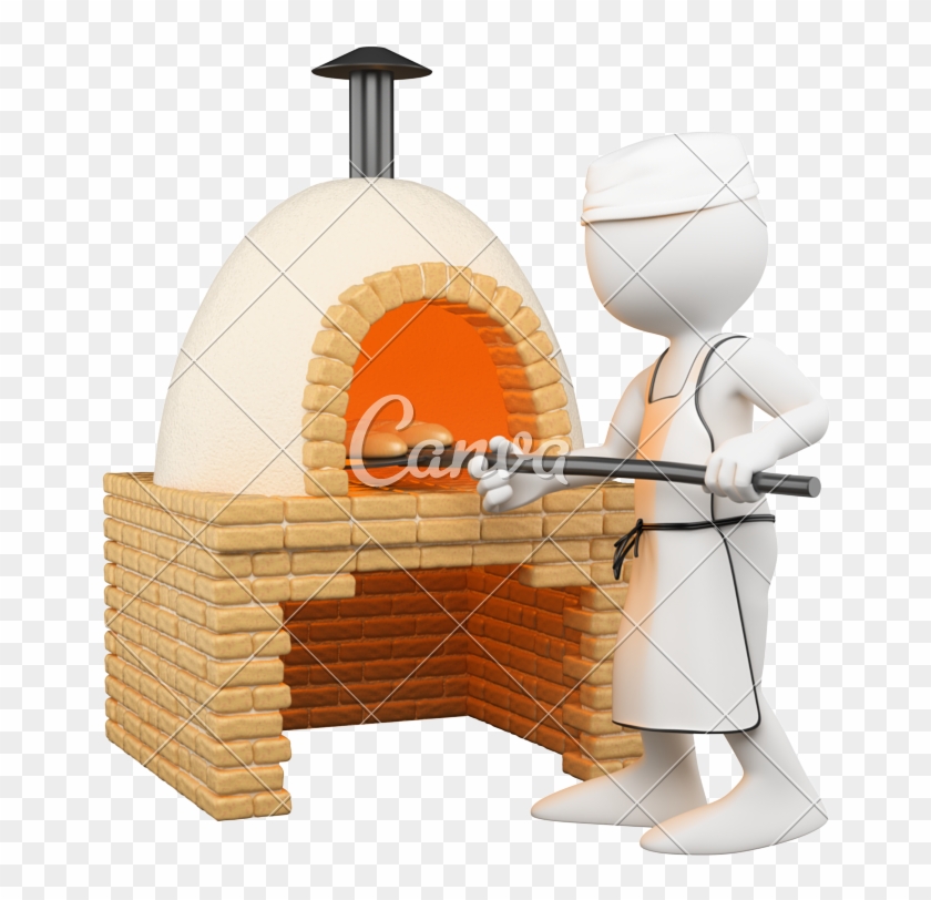 3d Baker Making Bread In The Oven - Baker #1191393