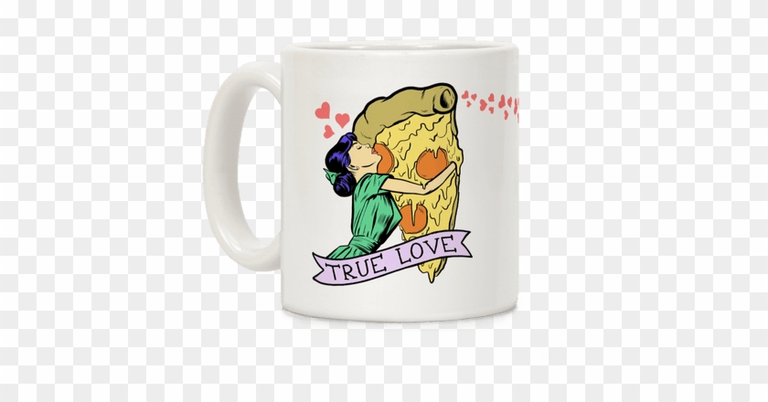 True Love Comics And Pizza Coffee Mug - True Love Pizza #1191395