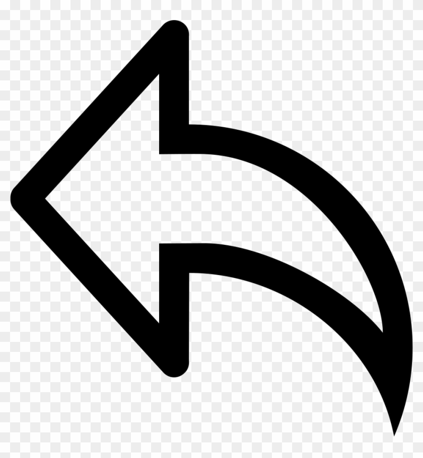 Left Arrow Curve Outline Comments - Go Back Icon Png #1191407