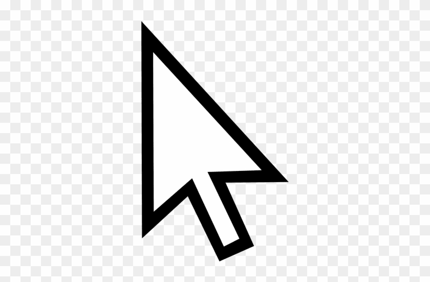 Arrow Outline Cursor Transparent Png - Mouse Cursor Draw #1191424