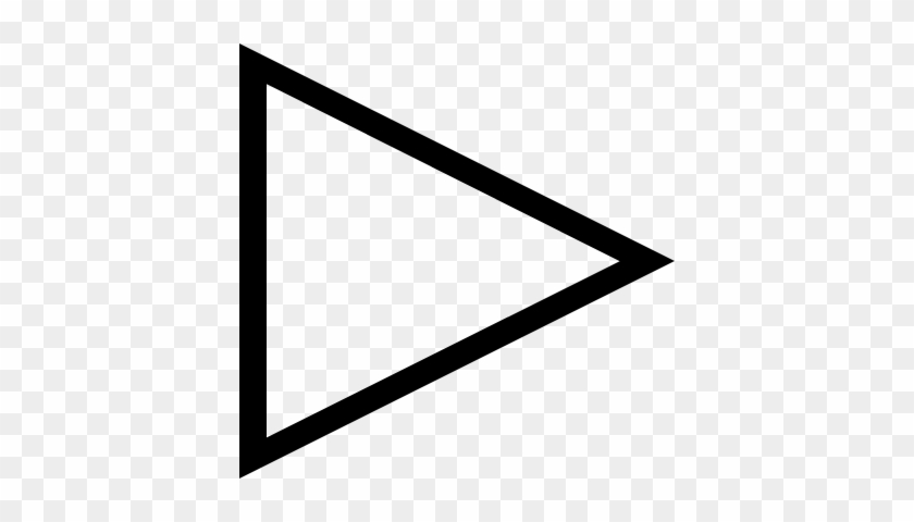 Play Right Arrow Triangle Outline Vector - Triangle Right Icon #1191447