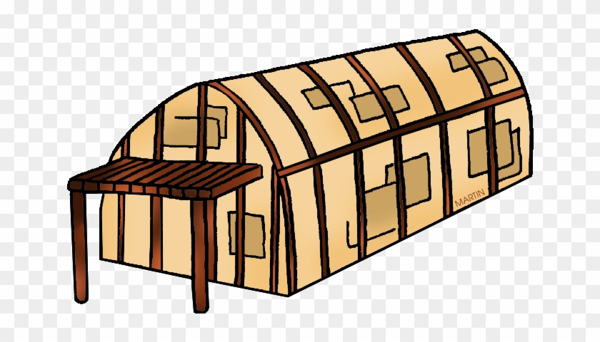 Native American Clipart Longhouse - Longhouse Clipart #1191522