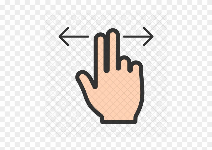 Slide Icon - Two Fingers Clip Art #1191569