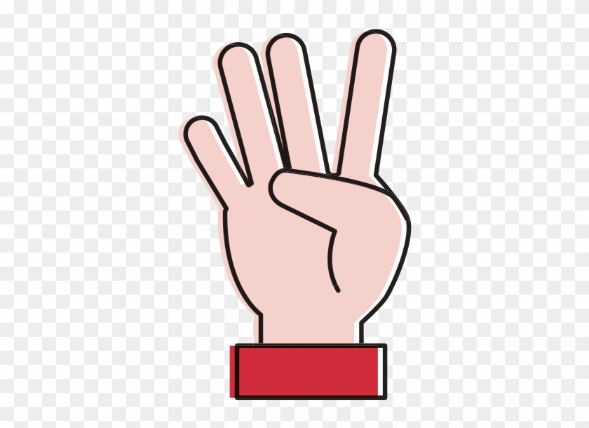 Hand Counting Four On Fingers Finger Counting Free Transparent Png