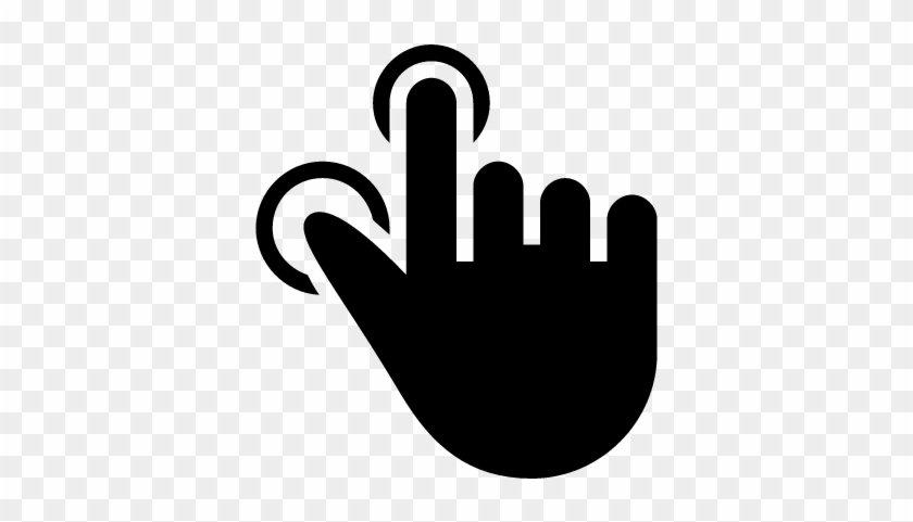 Forefinger And Thumb Finger Tap Gesture Vector - Finger #1191589