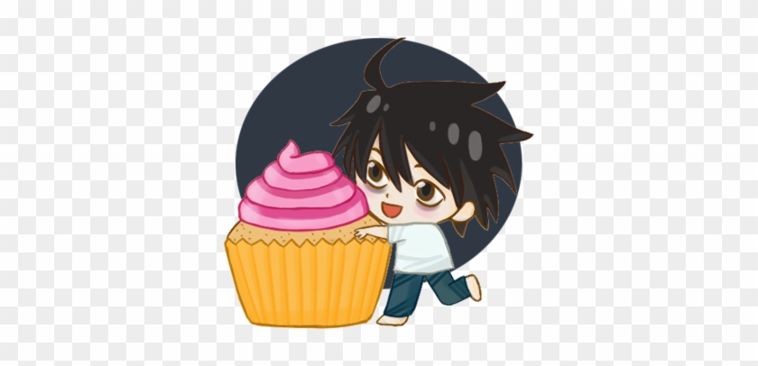 [death Note] L And Cupcake By Xx-misericorde - L #1191711