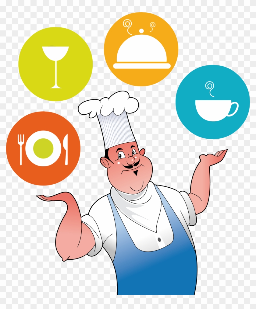 Chef Cooking - Vector Seafood - Chef Vector #1191891