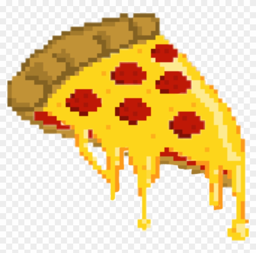 Pizza Pizza🍕 Love Pixels Tumblr Aesthetic Cheese Peper - Pixel Pizza Transparent #1192056