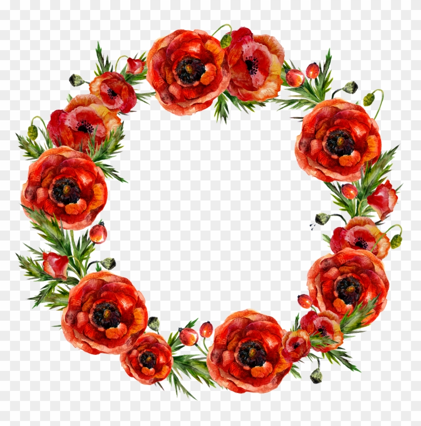 Garland Flower Red Wreath - Garland Flower Red Wreath #1192109