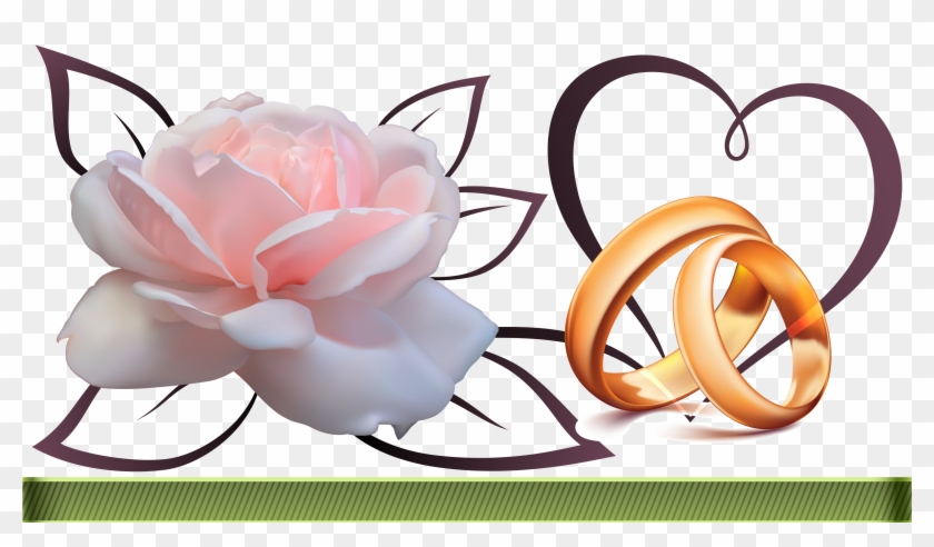 Ring Vecteur Flower Designer - Wedding Ring Heart Png #1192118