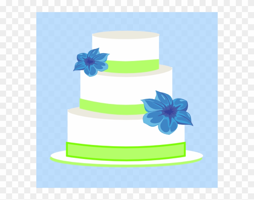 Cake Blue - Wedding Cake Clip Art #1192124