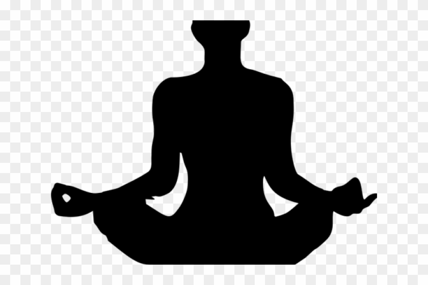 Meditation Clipart - Yoga Silhouette Male #1192131
