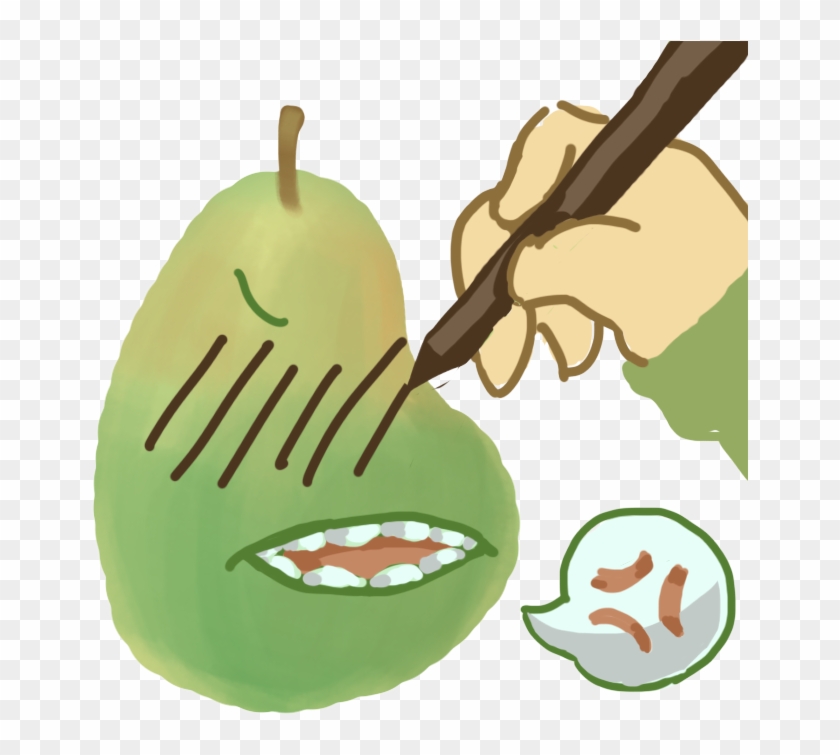 Pear Kiwifruit Apple Cartoon - Granny Smith #1192216