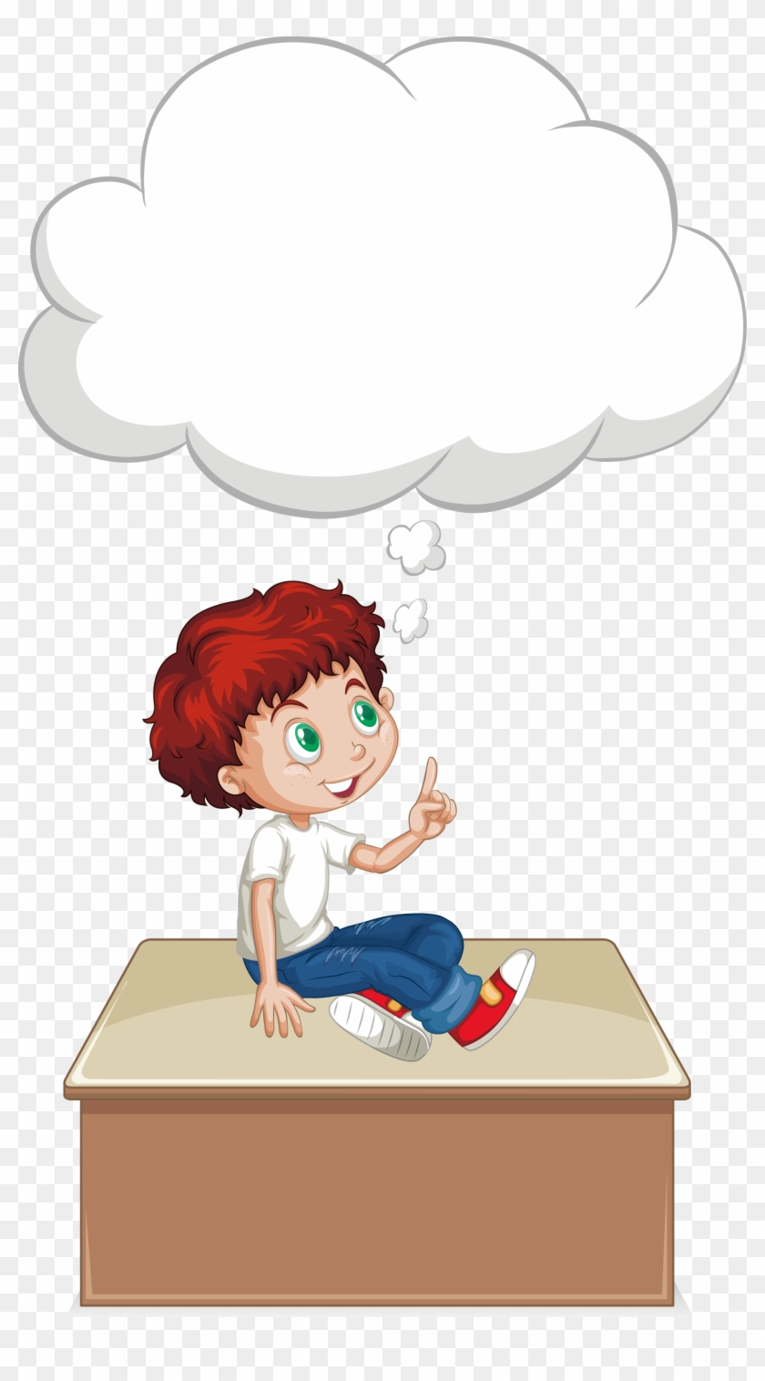 Boy Euclidean Vector Thought Illustration - Boy Thinking Png #1192300