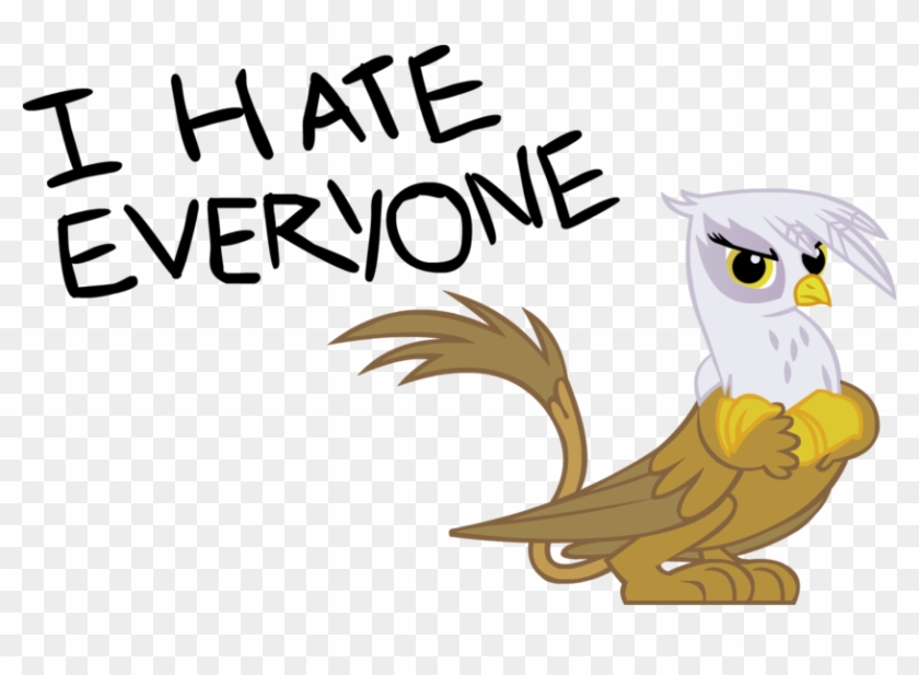 L Hate Evervone Bird Bird Of Prey Vertebrate Beak Cartoon - Cartoon #1192308