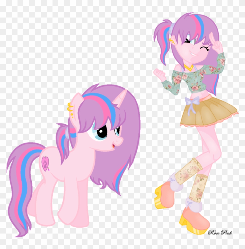 Eqg And Pony By Rosepinkarts - Mlp Base Age Chart Pink #1192534