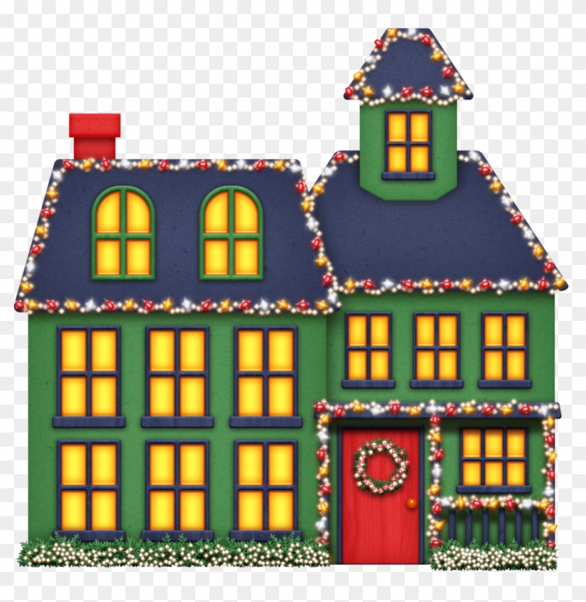 Album - Christmas Lights House Clip Art #1192573