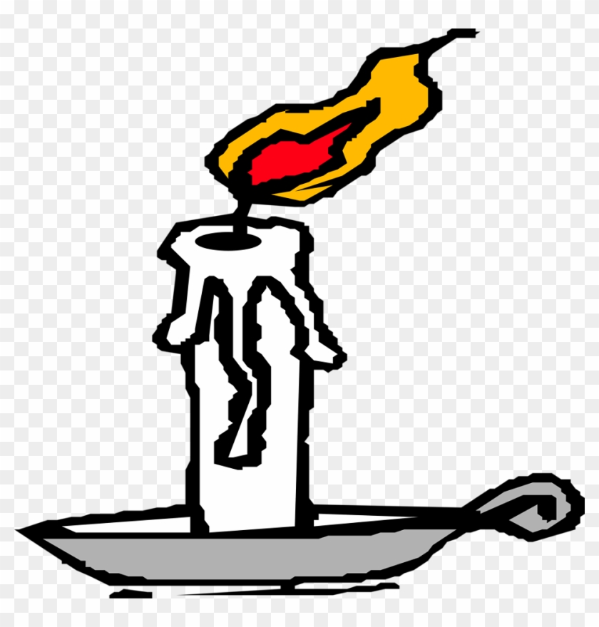 Illustration Of A Candle - Burning Candle Clipart #1192596