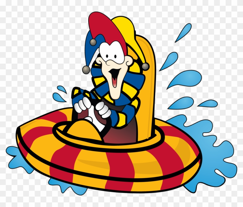 Splashing Good Time - Bumper Boats Clipart #1192602