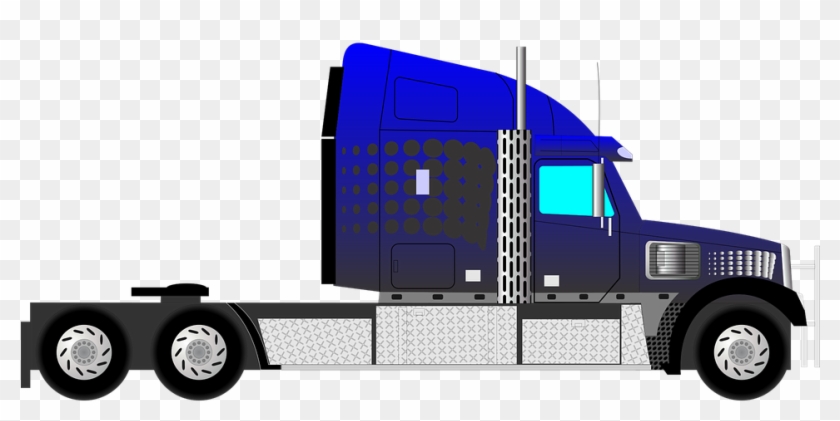 Delivery Truck Pictures 5, Buy Clip Art - Big Rig Blue Truck Tshirt 18 Wheeler Transportation #1192759
