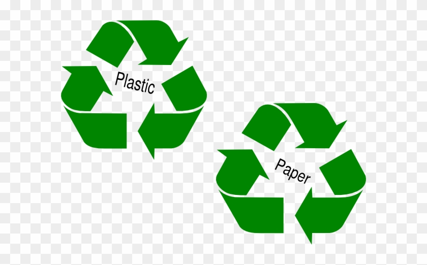 Large Green Recycle Symbol Clip Art At Clker Com Vector - Recycling Symbol For Paper #1192830