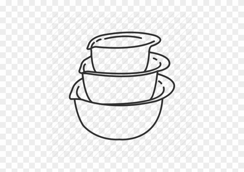 Pin Mixing Bowl Clipart Black And White - Mixing Bowl Clip Art Png Black And White #1192860