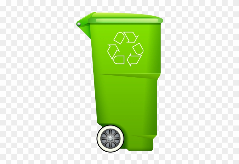 Garbage Trash Bin With Recycle Symbol Png Clip Art - Waste #1192876